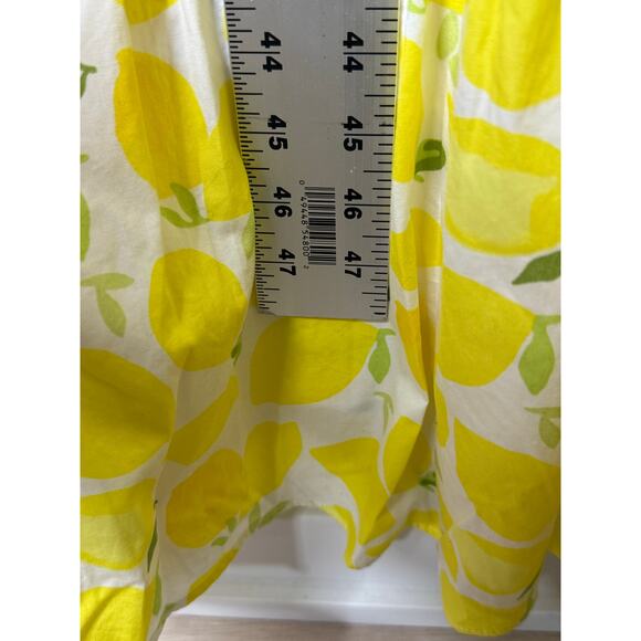 Anthropologie Hutch Midi Dress Women 2X Yellow White Lemons Cottagecore Festival - Picture 8 of 11